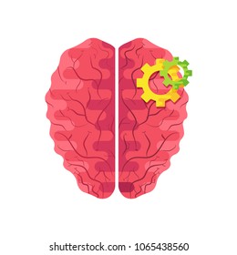 Brain art icon. Brain classic background. Brain illustration concept. 
