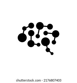 brain artificial intelligence icon vector isolated on white background.