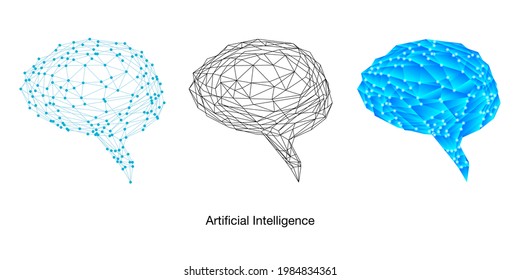 Brain Artificial Intelligence Brain Knowledge Program Icon Illustration Vector Material