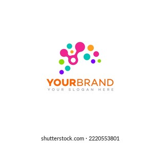 Brain Artificial Intelligence Logo design vector. AI Brainstorm