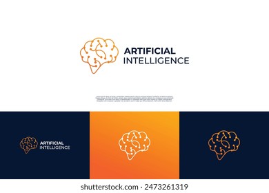 Brain Artificial Intelligence Logo design