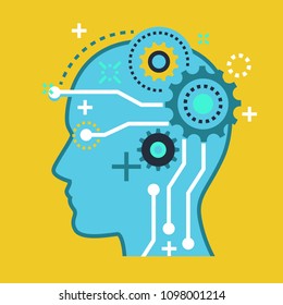 Brain Artificial intelligence symbol