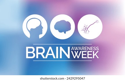 Brain Awareness Week (BAW) is a global campaign that takes place every year in mid-March to increase public awareness of the benefits and progress of brain research. Vector illustration