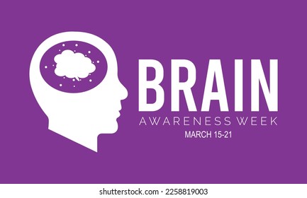 Brain awareness week concept.Vector illustration on the theme of Brain awareness week, observed in second week of March every year.