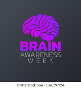 Brain Awareness Week icon design, infographic health, medical infographic. Vector illustration