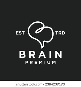 brain B Letter icon design illustration template