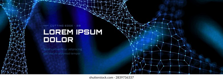Brain background ai for 3d abstract medical and science digital neuron. Network human data for artificial research tech and technology cell vector. Concept pattern neural for blue body bio.