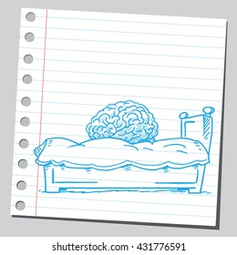 Brain in bed
