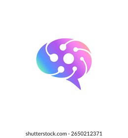 Gehirn, Bio-Splash, Pharma, Klinik-Logo, abstraktes Wasser, florales Neuron-Logo, Plasma-Vektor.