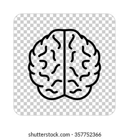 Brain  - black vector icon