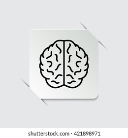 Brain  - black vector icon