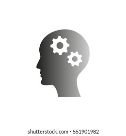 Brain - black vector  icon