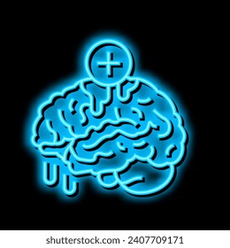brain bleed stoppage neon light sign vector. brain bleed stoppage illustration