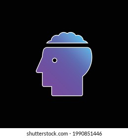 Hirnblauer Farbverlauf-Vektorsymbol