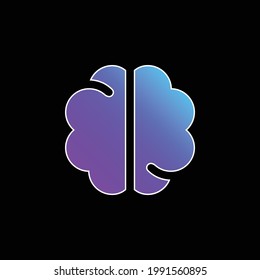 Brain blue gradient vector icon