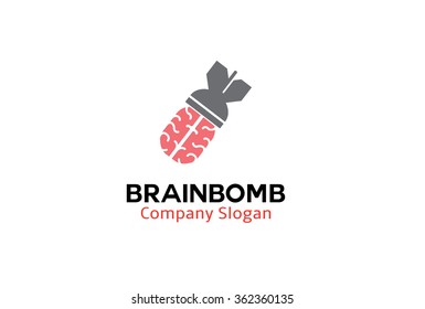 Brain Bomb Logo Design Illustration