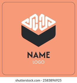 brain and book logo with modern design symbol of intelligence and knowledge in minimalist style