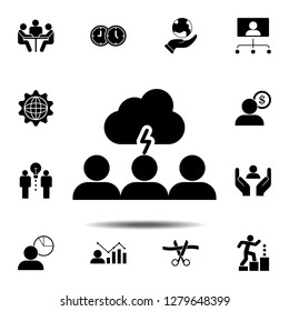 brain, brainstorm icon. Simple glyph vector element of Business global icons set for UI and UX, website or mobile application