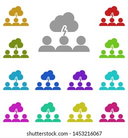 brain, brainstorm multi color icon. Simple glyph, flat illustration of Business global icons for UI and UX, website or mobile application