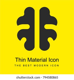 Brain bright yellow material minimal icon or logo design