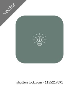 brain bulb icon