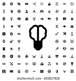 Brain bulb icon illustration isolated vector sign symbol. innovations icons vector set.