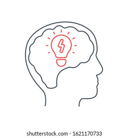 Brain bulb icon lamps lamp idea Business Idea Concept Vector sign icons light education Bright idea Big Bulbs Electric Energy FAQ FAQs Brilliant Lightbulb Light Brainstorm logo