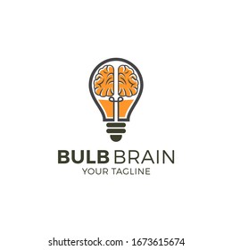 brain bulb icon symbol design. creative idea logo designs template