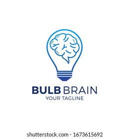 brain bulb icon symbol design. creative idea logo designs template