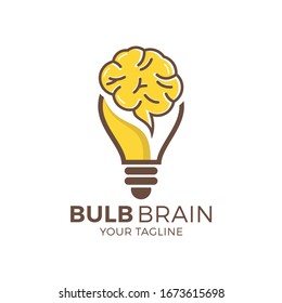 brain bulb icon symbol design. creative idea logo designs template