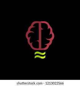 Brain Bulb Idea Creative Abstract Business Logo