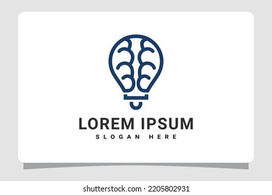 Brain Bulb Idea Logo Template Design Inspiration