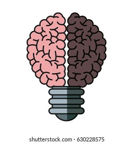 brain bulb inspiration creativity shadow
