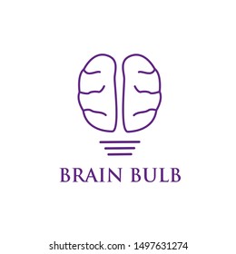 brain bulb logo icon symbol design. creative idea logo designs template
