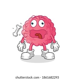 brain burp mascot. cartoon vector