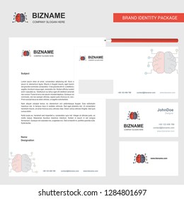Brain Business Letterhead, Envelope and visiting Card Design vector template