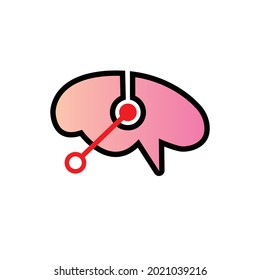 Brain call center vector stock logo design icon design