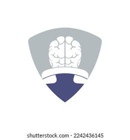 Brain call vector logo design template.