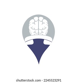 Brain call vector logo design template.
