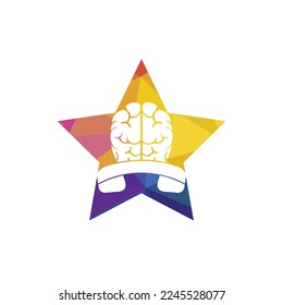 Brain call vector logo design template.