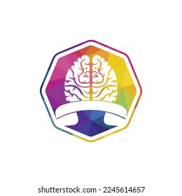 Brain call vector logo design template.	