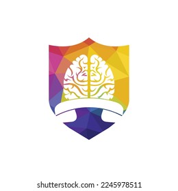 Brain call vector logo design template.	
