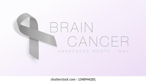 Brain Cancer Awareness Calligraphy Poster Design Stock Vector (Royalty ...