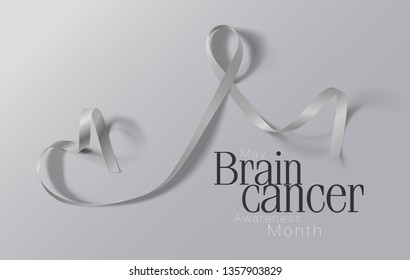 Brain Cancer Awareness Calligraphy Poster Design Stock Vector (Royalty ...