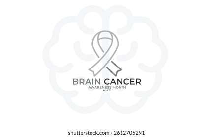 Brain cancer awareness month. background, banner, card, poster, template. Vector illustration.