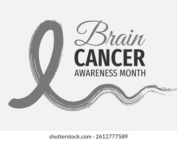 Brain Cancer Awareness Month banner. Symbol of the fight against brain cancer.