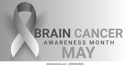 Brain Cancer Awareness month may. template  background, banner, card, poster. vector illustration.