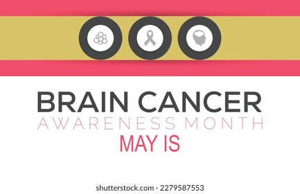   brain cancer awareness month is observed each year in May.Vector illustration template background design.