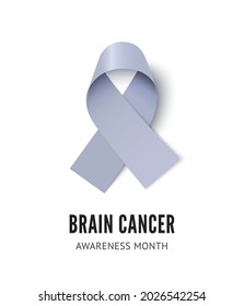 Brain Cancer Awareness Ribbon Vector Illustration Stock Vector (Royalty ...