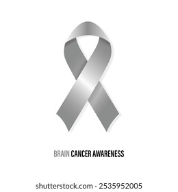 Brain Cancer Awareness Ribbon Vector Design.